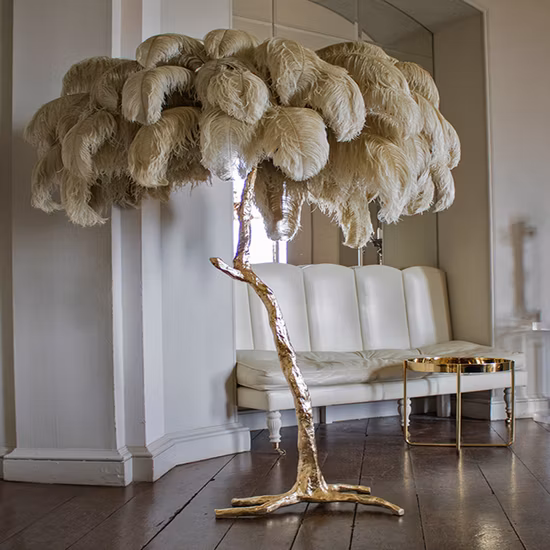 Contemporary Feather Studio Light Standing Tripod Floor Standing Lamp (WH-FL-02)