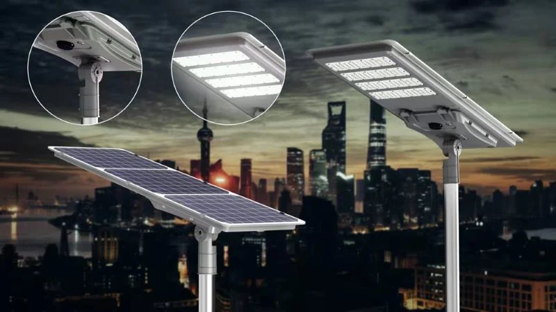 Smart Automatic Photocell+Time Control All in One Solar Street DC LED Outdoor Lighting