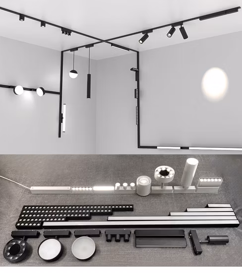 Custom Lighting Energy Saving Smart Dimmable LED Chandelier Downlight Magnetic Track Light