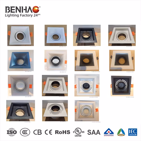 901BG GU10 MR16 Gu5.3 Marco de carcasa Track Techo Colgante de pared Spot Downlight
