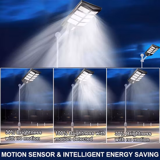 Fabricante solar de China Aluminio 2000/1000/800/600/500W/400/300/200/100W Sensor LED IP66 Cámara exterior todo en uno ABS COB Inundación de pared Jardín Luz de carretera