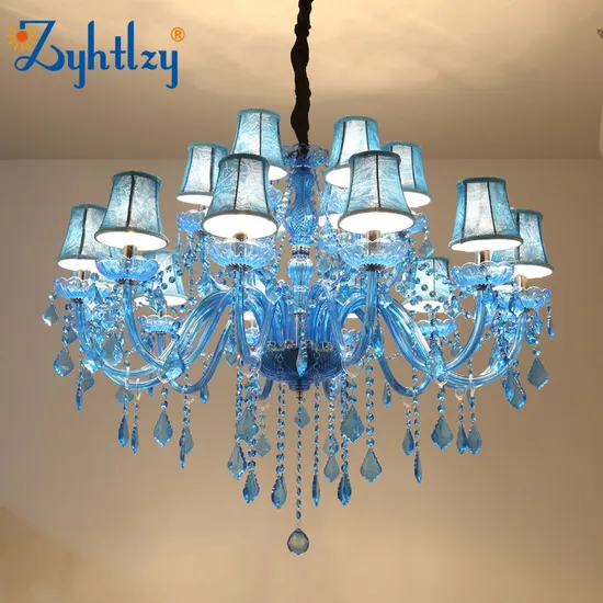 Super Skylite decoración del hogar LED interior moderno cristal de lujo colgante de techo grande colgante de luz de Hotel