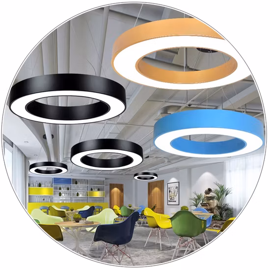Iluminación moderna, dormitorio, lámpara de cocina, luces LED anulares, luces redondas, sala de estar