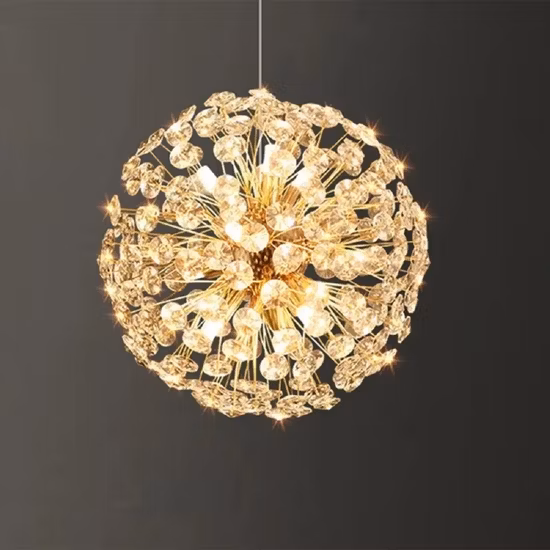 Lámpara colgante americana de cristal LED, lámpara colgante, lámpara moderna