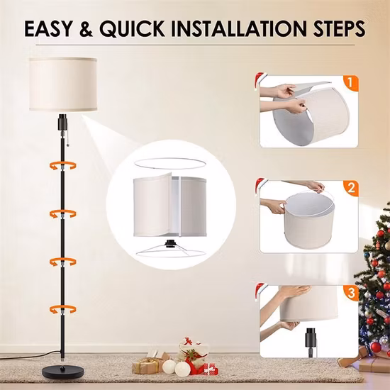 Lámparas de pie de esquina de Control de interruptor de un polo, iluminación interior tradicional, gran oferta, luz ascendente E27/E26